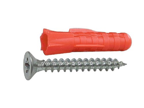 Дюбель трехлепестковый 6х30 с самор. 3,5х40 Стройбат (12 шт)  картинка